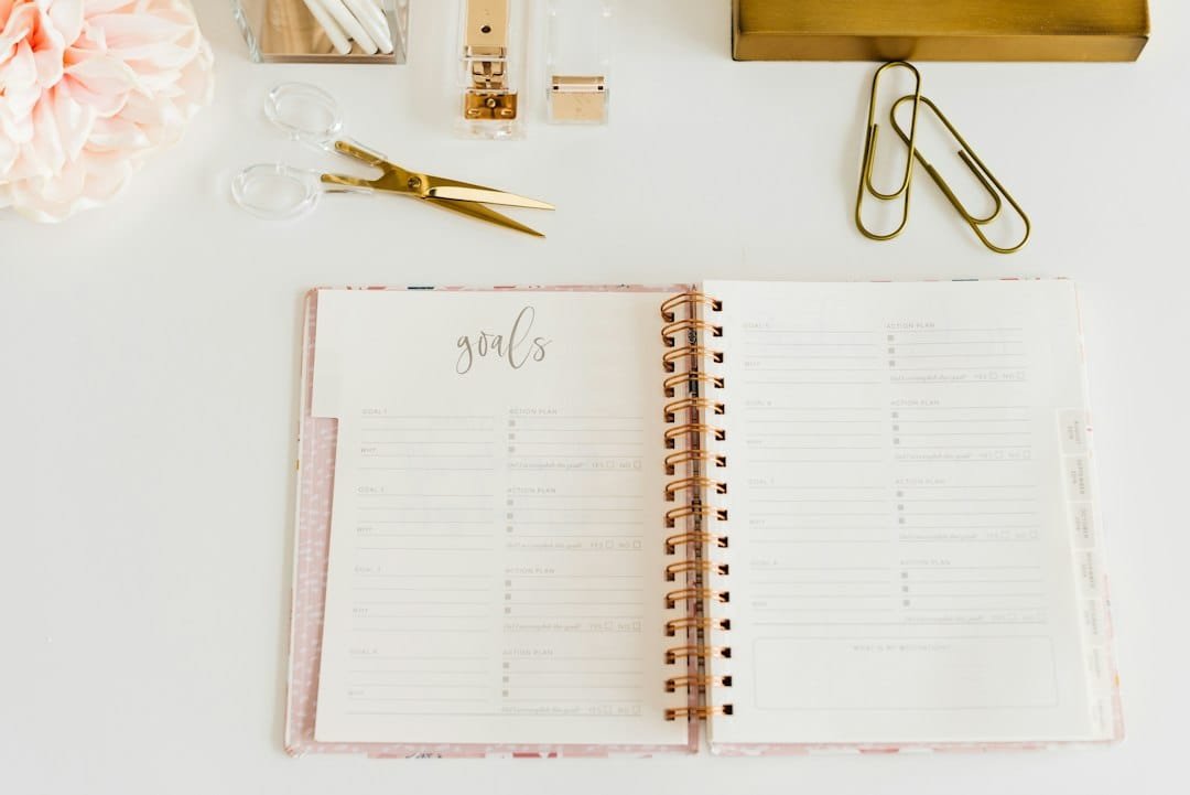 Notebook for planning study tasks