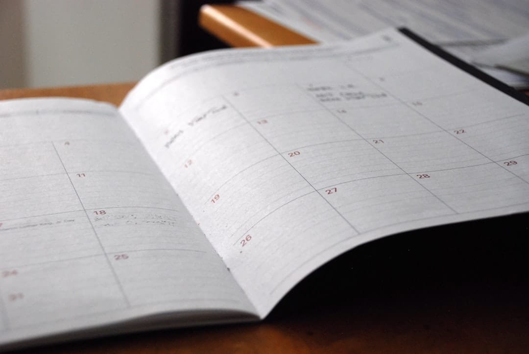 Weekly study schedule planner
