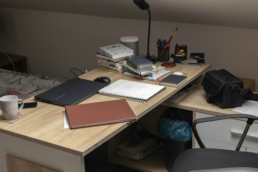 Student managing homework and study time