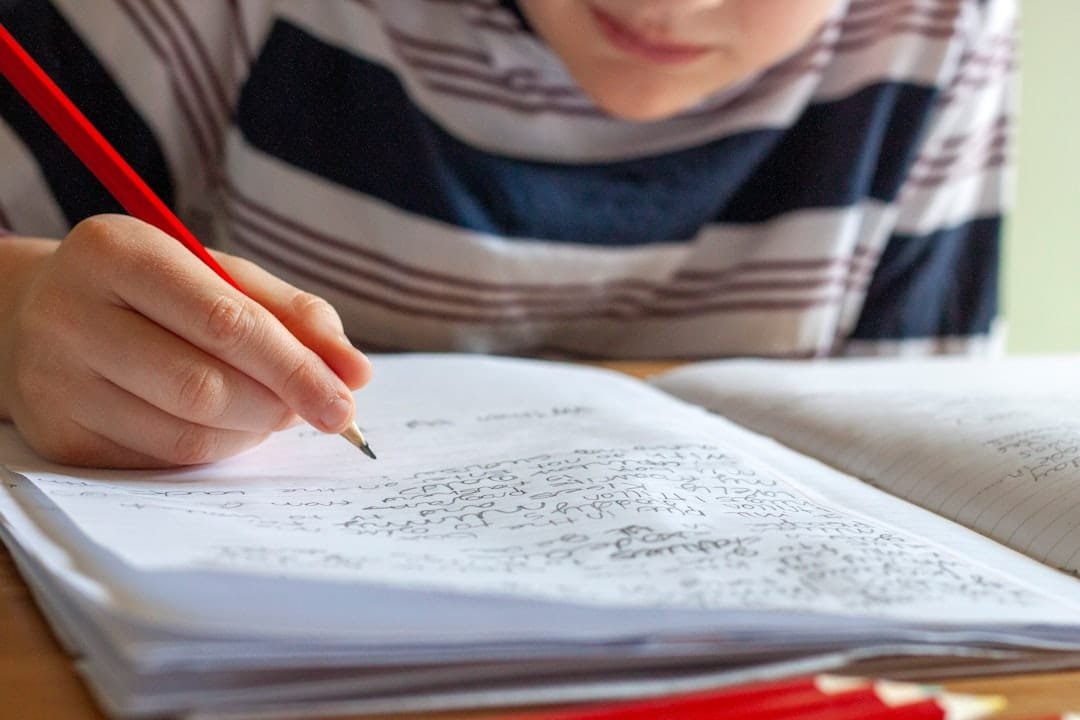 Teenager studying at home with private tuition